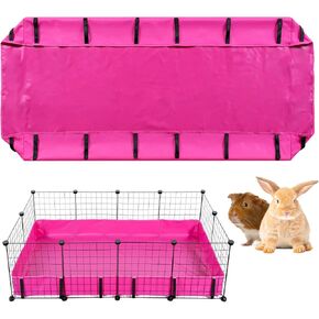 او اي اي بي او قاعدة من قماش القنب لقفص خنزير غينيا لموطن شبكات 2×4 سي اند سي، بطانة قفص سميكة مقاومة للماء وقابلة للغسل مع حواف معززة للحيوانات الصغيرة والارانب والقنفذ - روز in Kuwait