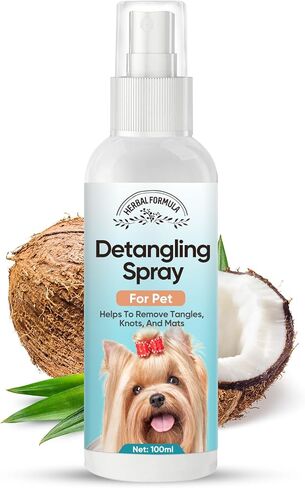 Dog Detangler Spray, No-Rinse Pet Detangler Spray for Tangles, Knots&Matted Coat, Dog Detangler Spray Dematting, Natural Detangler Spray for Dogs, Nontoxic in Kuwait