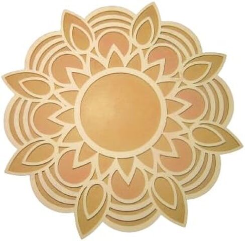 حصيرة رانجولي مستديرة جاهزة الصنع من DIY MDF سهلة الاستخدام، قالب رانجولي سهل ملء ألواح MDF رانجولي الخشبية لتزيين المهرجانات الهندية التقليدية السنة الجديدة الحجم: - قطر 30.48 سم (تصميم 2) in Saudi Arabia