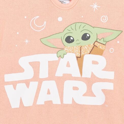 STAR WARS The Mandalorian The Child Baby Girls 3 Piece Outfit Set: Pullover Hoodie Cuddly Bodysuit Pants in Saudi Arabia