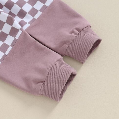 Hnyenmcko طفل رضيع فتاة صبي الملابس اللون كتلة طويلة الأكمام Crewneck البلوز بنطال رياضي مجموعة 2 قطعة ملابس الخريف الشتاء in Saudi Arabia