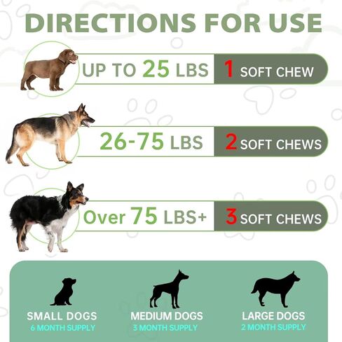 مضغ القنب المهدئ للكلاب التي تعاني من القلق والتوتر - تخفيف قلق الكلاب، الانفصال، العواصف، النباح - الميلاتونين، زيت القنب، جذر فاليريان، إل تريبتوفان، البابونج - 180 علاجًا مهدئًا للكلاب - البط in Kuwait
