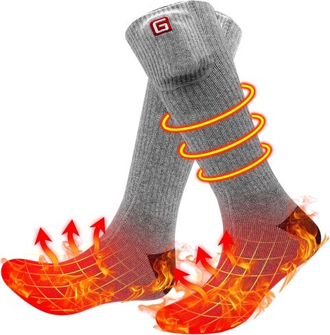 SVPRO Rechargeable Heated Socks for Men Women Electric Battery Operated Heated Socks 3 Heat Settings Warm Winter Socks for Sport Outdoor Indoor Thermal Foot Warmers in Saudi Arabia