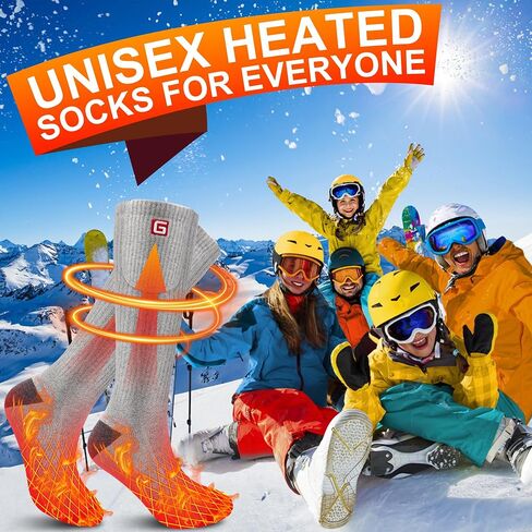 SVPRO Rechargeable Heated Socks for Men Women Electric Battery Operated Heated Socks 3 Heat Settings Warm Winter Socks for Sport Outdoor Indoor Thermal Foot Warmers in Saudi Arabia