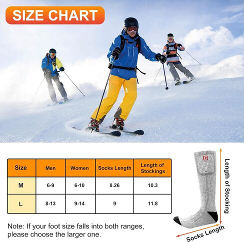 SVPRO Rechargeable Heated Socks for Men Women Electric Battery Operated Heated Socks 3 Heat Settings Warm Winter Socks for Sport Outdoor Indoor Thermal Foot Warmers in Saudi Arabia