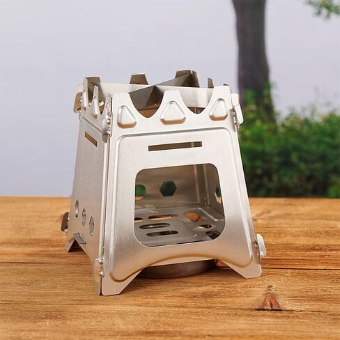 Muco Wood Burning Camp Stove Portable Folding Camping Backpack Stove Stainless Steel for Outdoor Camping Hiking Backpacking Picnic BBQ in Saudi Arabia