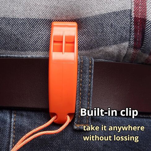 FERROFIRE Camping Signal Whistles Plastic Loud 120Db for Kayak Life Vest Boating Fishing Hiking Survival Rescue Lifeguard with Lanyard (Pack of 5) in Kuwait