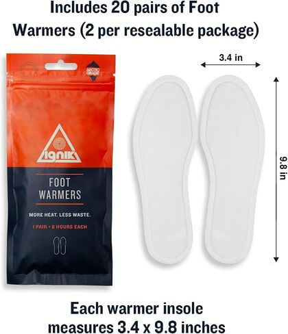 Ignik 8-Hour Compostable Foot Warmers with Resealable AirBarrier Pouch in Kuwait