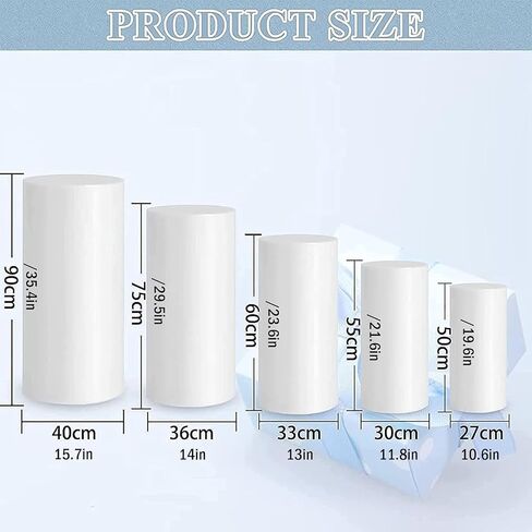 أغطية أسطوانات YOCOVER للحفلات، أغطية حامل قاعدة الأسطوانة البرونزية، غطاء طاولات أسطوانية Cilindros De Decoracion De Fiestas لتزيين أعياد الميلاد وحفلات الزفاف (ذهبي، كبير (مجموعة من 3)) in Kuwait