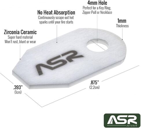 ASR Outdoor 2 Pack Micro Ceramic Striker Ferro Rod Fire Starter - إنشاء أداة النجاة في حالات الطوارئ in Saudi Arabia