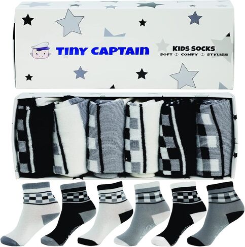 Tiny Captain Toddler Boys and Girls Grip Socks - Baby Toddler 1-3 and 3-5 Year Old Non Slip/Anti Skid Gift Set in Kuwait