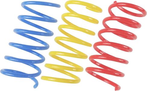 تامو ستايل العاب زنبركية للقطط (30 قطعة)، ملفات بلاستيكية للعب الصحي النشط في الأماكن المغلقة، حلزونات ملونة 2 انش in Kuwait