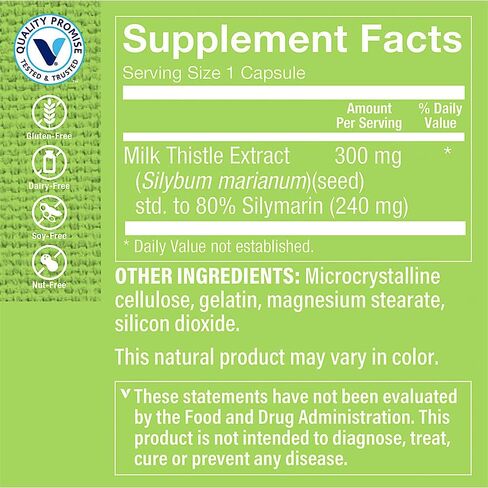 The Vitamin Shoppe Milk Thistle Extract 300 MG (100 Capsules) in Kuwait