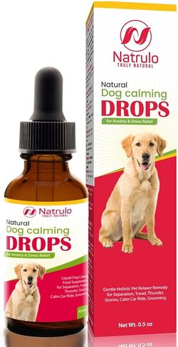 قطرات طبيعية مهدئة للكلاب لتخفيف القلق والتوتر - مكمل غذائي سائل مهدئ للكلاب للانفصال، والسفر، والرعد، والعواصف، وركوب السيارة الهادئة، والعناية - علاج لطيف وشامل لراحة الحيوانات الأليفة، 0.5 أونصة in Kuwait