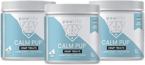 مضغ مهدئ بزيت القنب العضوي من pawlife لقلق الكلاب - أساسيات الكلاب للتخفيف من السفر والرعد والانفصال والنباح والألعاب النارية وآلام المفاصل والتهاب المفاصل ودعم الألم الجرو الهادئ in Kuwait