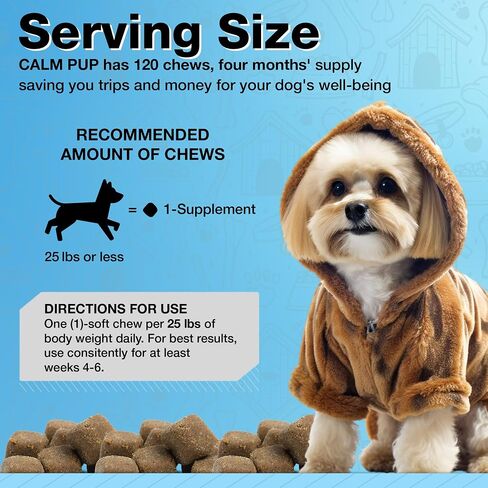 مضغ مهدئ بزيت القنب العضوي من pawlife لقلق الكلاب - أساسيات الكلاب للتخفيف من السفر والرعد والانفصال والنباح والألعاب النارية وآلام المفاصل والتهاب المفاصل ودعم الألم الجرو الهادئ in Kuwait