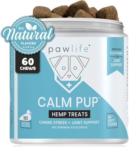 مضغ مهدئ بزيت القنب العضوي من pawlife لقلق الكلاب - أساسيات الكلاب للتخفيف من السفر والرعد والانفصال والنباح والألعاب النارية وآلام المفاصل والتهاب المفاصل ودعم الألم الجرو الهادئ in Kuwait