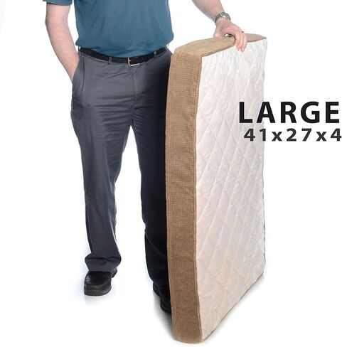 سرير كلب مبطن مبطن لتقويم العظام من ميليارد، رغوة قفص البيض مع غطاء وسادة فخم قابل للغسل (41 بوصة × 27 بوصة × 4 بوصة) in Kuwait