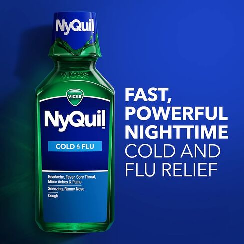 فيك nyquil السعال البارد والانفلونزا الإغاثة الليلية، السائل الأصلي، 2x12 أوقية سائلة in Saudi Arabia
