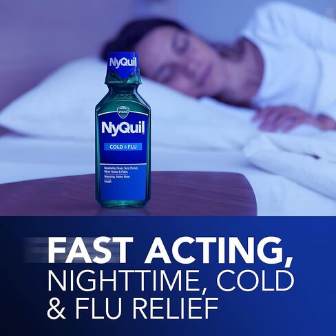 فيك nyquil السعال البارد والانفلونزا الإغاثة الليلية، السائل الأصلي، 2x12 أوقية سائلة in Saudi Arabia
