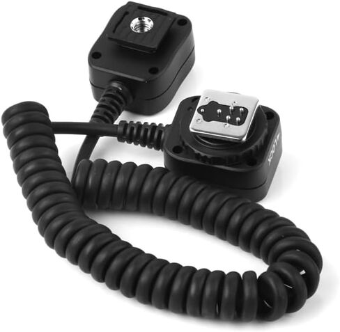 Meyin 4.9' / 1.5m E-TTL Off Camera Flash Speedlite Sync Cord Hot Shoe Cord Compatible with Canon T8i, T7i, T6, T6i, T5, T5i, SL3, 90D, 80D, 77D, 60D, 7D, 750D,6D2, 5D, M3, M5, M6 etc, Replaces OC-E3 in Kuwait