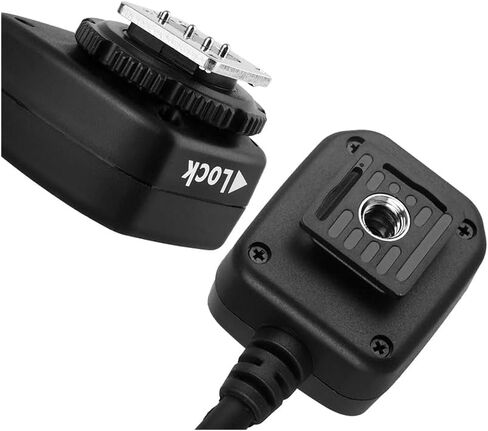 Meyin 4.9' / 1.5m E-TTL Off Camera Flash Speedlite Sync Cord Hot Shoe Cord Compatible with Canon T8i, T7i, T6, T6i, T5, T5i, SL3, 90D, 80D, 77D, 60D, 7D, 750D,6D2, 5D, M3, M5, M6 etc, Replaces OC-E3 in Kuwait