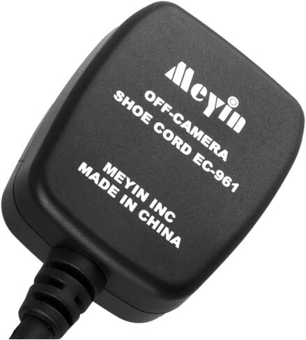 Meyin 4.9' / 1.5m E-TTL Off Camera Flash Speedlite Sync Cord Hot Shoe Cord Compatible with Canon T8i, T7i, T6, T6i, T5, T5i, SL3, 90D, 80D, 77D, 60D, 7D, 750D,6D2, 5D, M3, M5, M6 etc, Replaces OC-E3 in Kuwait