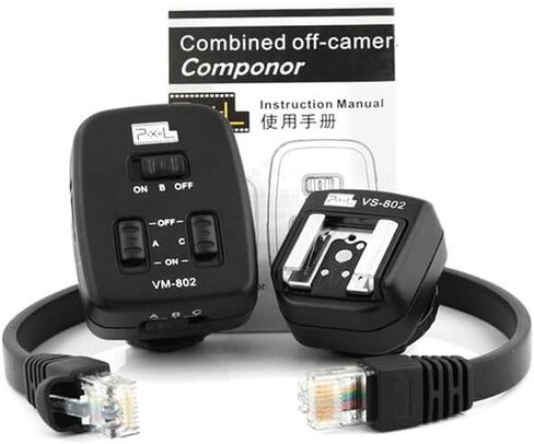 PIXEL PF-802 13.2'/4m TTL Off Camera Flash Speedlite سلك متوافق مع كاميرات Nikon SB-5000 SB-910 SB-900 SB-800 SB-700 SB-600 SB-400 Nikon Z7 Z6 Z6II Z5 D850 ومضات PIXEL X800N X900N in Kuwait