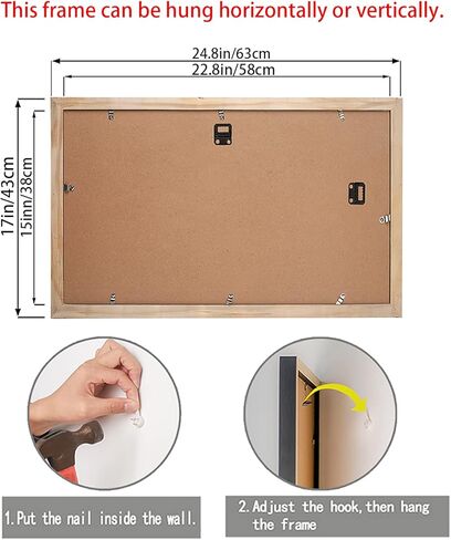 LTYHHK 12x23 Panoramic Picture Frames Solid Wood 11x22 Newspaper Frame ,Displays Picture11x22 with Mat or 12x23 Inch without Mat, Poster Frame 12x23 Photo Frames Family Wall 11x22 Picture Frame Black in Saudi Arabia