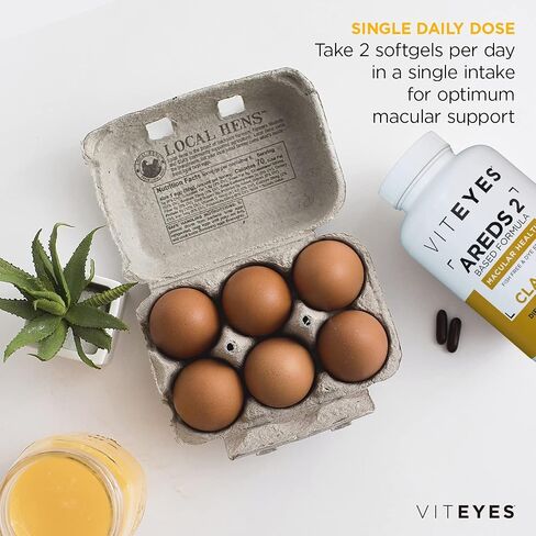 Viteyes AREDS 2 Classic Macular Health Formula Softgels, Eye Health Vitamin to Support a Healthy Macula, Lower Zinc, Eye Vitamins, Macular Vitamins, Beta-Carotene Free, 210 Softgels in Saudi Arabia