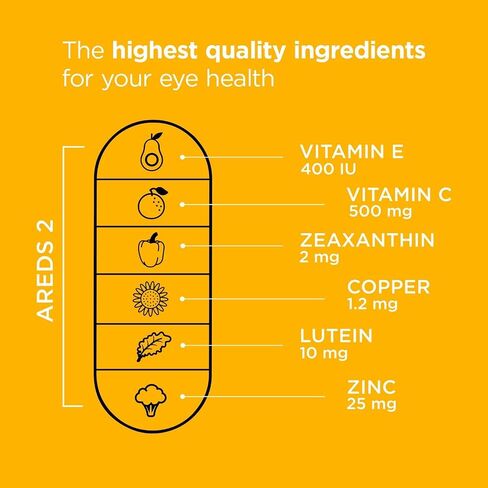 Viteyes AREDS 2 Classic Macular Health Formula Softgels, Eye Health Vitamin to Support a Healthy Macula, Lower Zinc, Eye Vitamins, Macular Vitamins, Beta-Carotene Free, 210 Softgels in Saudi Arabia