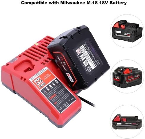 Kotoate M-12 M-18 Multi-Voltage Battery Charger Replacement for Milwaukee Rapid Charger 48-59-1812 Compatible with Milwaukee 12V-18V Battery 48-11-1850 48-11-1852 48-11-2401 48-11-2440 in Kuwait