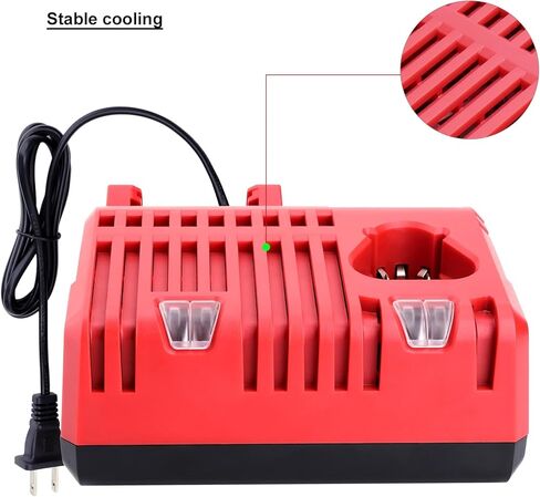 Kotoate M-12 M-18 Multi-Voltage Battery Charger Replacement for Milwaukee Rapid Charger 48-59-1812 Compatible with Milwaukee 12V-18V Battery 48-11-1850 48-11-1852 48-11-2401 48-11-2440 in Kuwait