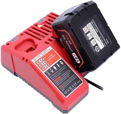 Kotoate M-12 M-18 Multi-Voltage Battery Charger Replacement for Milwaukee Rapid Charger 48-59-1812 Compatible with Milwaukee 12V-18V Battery 48-11-1850 48-11-1852 48-11-2401 48-11-2440 in Kuwait