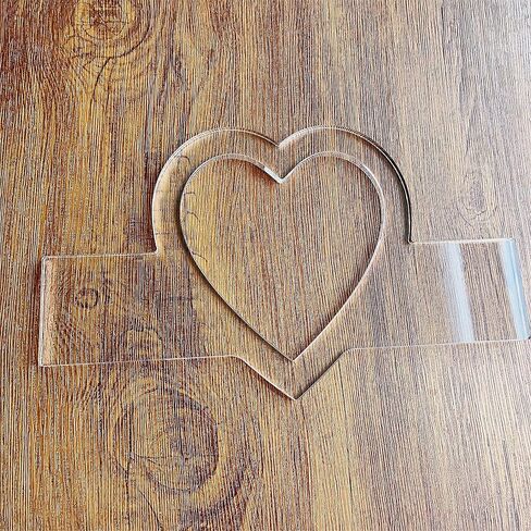 Heart Charcuterie Board Handle Router Template, Clear Acrylic Template, Woodworking Router Template in Saudi Arabia