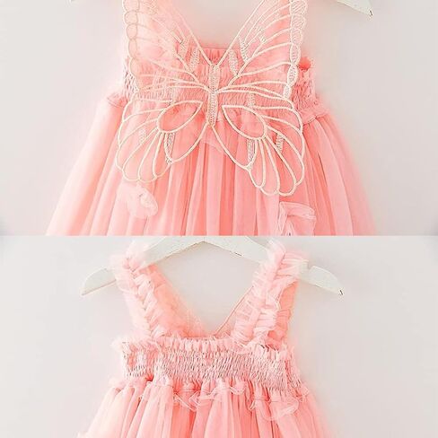 Baby Girls Tulle Tutu Dress Butterfly Flower Print Back Sundress Size 6M-5T in Saudi Arabia