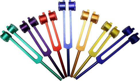 8 شاكرا جذرية وأغراض روحية، ضبط علاجي مرجّح ملون كوني مع منشط بمقابض طويلة وحقيبة in Kuwait