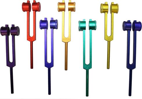 8 شاكرا جذرية وأغراض روحية، ضبط علاجي مرجّح ملون كوني مع منشط بمقابض طويلة وحقيبة in Kuwait