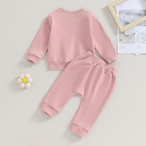 Kaipiclos Toddler Baby Girl Fall Winter Outfit Mamas Girl Long Sleeve Pullover Sweatshirts Jumper Pants Clothes Set in Saudi Arabia