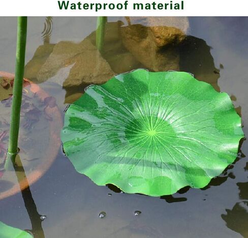 شولاي 8 قطع 4 أحجام النباتات العائمة الاصطناعية لوتس ليف واقعية المياه الزنبق منصات للمنزل حديقة بركة حوض السمك حوض السمك المشهد الديكور in Kuwait