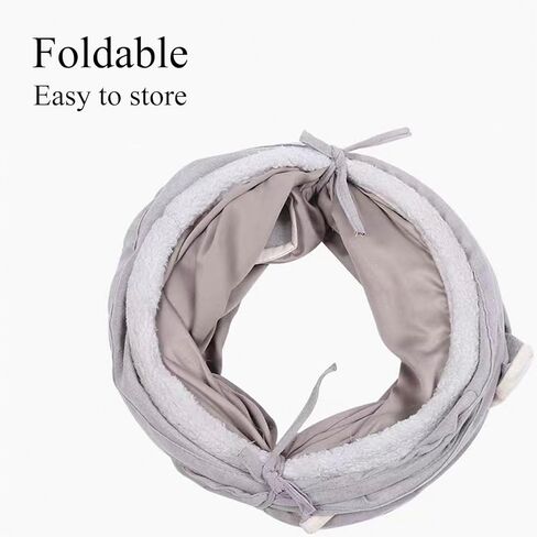 Cat Tunnel S-Shape Suede Cat Toy Tunnel 10.5 x 48.8 Inches Bunny Tunnels for Indoor, Collapsible Pets Play Tube Suitable for Cats Rabbits Pet Ferrets in Kuwait