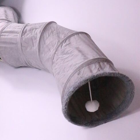 Cat Tunnel S-Shape Suede Cat Toy Tunnel 10.5 x 48.8 Inches Bunny Tunnels for Indoor, Collapsible Pets Play Tube Suitable for Cats Rabbits Pet Ferrets in Kuwait