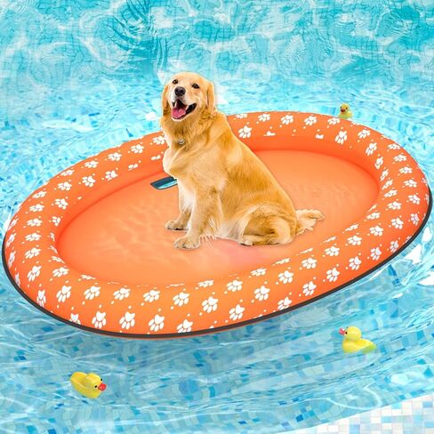 Pet Soft Dog Float Raft - Inflatable Dog Swimming Float for Summer (Blue Bone) in Saudi Arabia