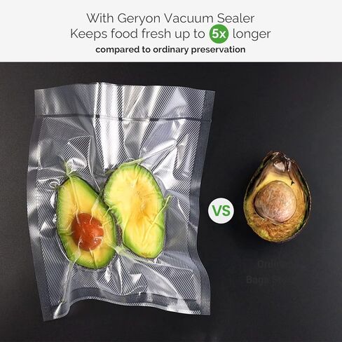 GERYON Vacuum Sealer - آلة ختم الطعام الفاخرة مع قطاعة أكياس مدمجة وتخزين اللف، شفط قوي لحفظ الطعام، وضع الطعام الرطب الجاف - مجموعة المبتدئين مع أكياس ختم الهواء ولفة in Kuwait
