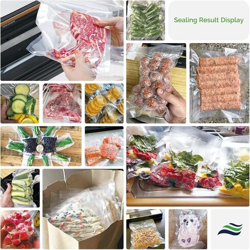 GERYON Vacuum Sealer - آلة ختم الطعام الفاخرة مع قطاعة أكياس مدمجة وتخزين اللف، شفط قوي لحفظ الطعام، وضع الطعام الرطب الجاف - مجموعة المبتدئين مع أكياس ختم الهواء ولفة in Kuwait
