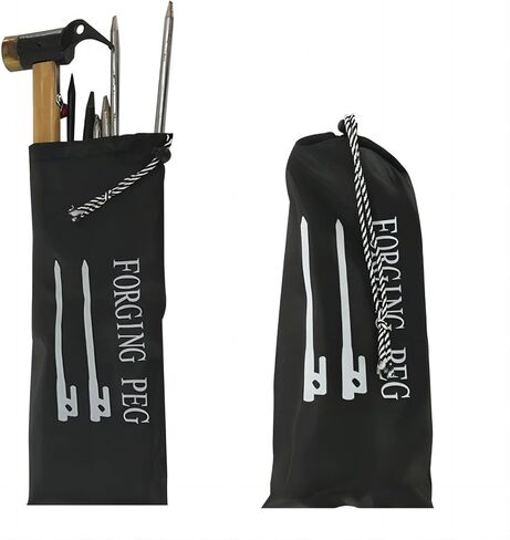 أوتاد خيمة من الفولاذ بطول 29.21 سم من بامبو، 10 قطع من أوتاد التخييم شديدة التحمل، مع حقيبة قماش أكسفورد للتعليق in Kuwait