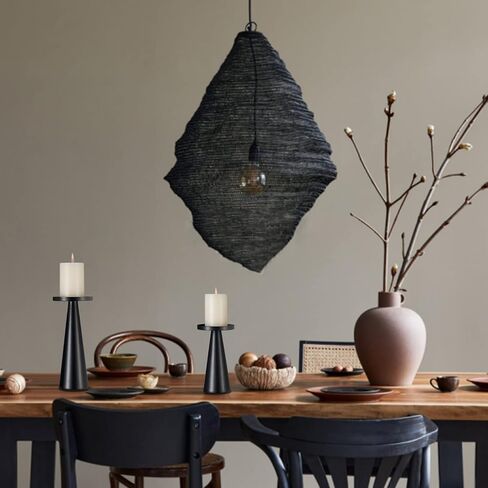 Metal Candle Holders Set of 2, Matte Black Candlestick Holders for 2-3 Inches Pillar Candles for Wedding Dining Centerpiece Supper Party Proposing Room Decoration in Kuwait