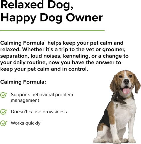 Terry Naturally Animal Health Calming Formula - 45 Tablets - Promotes Calm & Relaxation for Dogs - Non-GMO - 45 Servings in Saudi Arabia