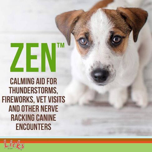 Licks Pill Free Zen Small Breed Dog Calming Aid - مكملات مساعدة Zen Calming Aid للسلوك العدواني والعصبية - تهدئة الكلاب والجراء لتخفيف التوتر وصحة الكلاب - عبوات جل - 30 استخدام in Saudi Arabia
