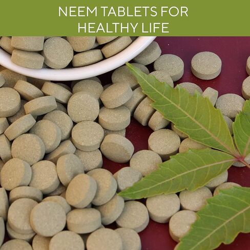 Grenera Neem Tablets, Made Using Organic Neem Leaves, Kosher, Halal Certified Supplement, 240 Tablets in Kuwait